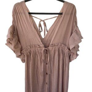 Purple Mauve Flowing Boho Dress